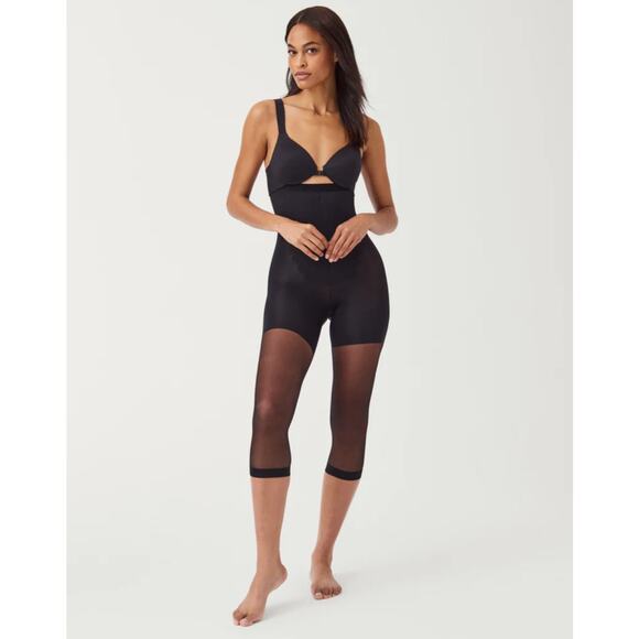 SPANXshape Original SpanxHigh-Waisted Footless Capri NIB - Black - Size D - Picture 1 of 5